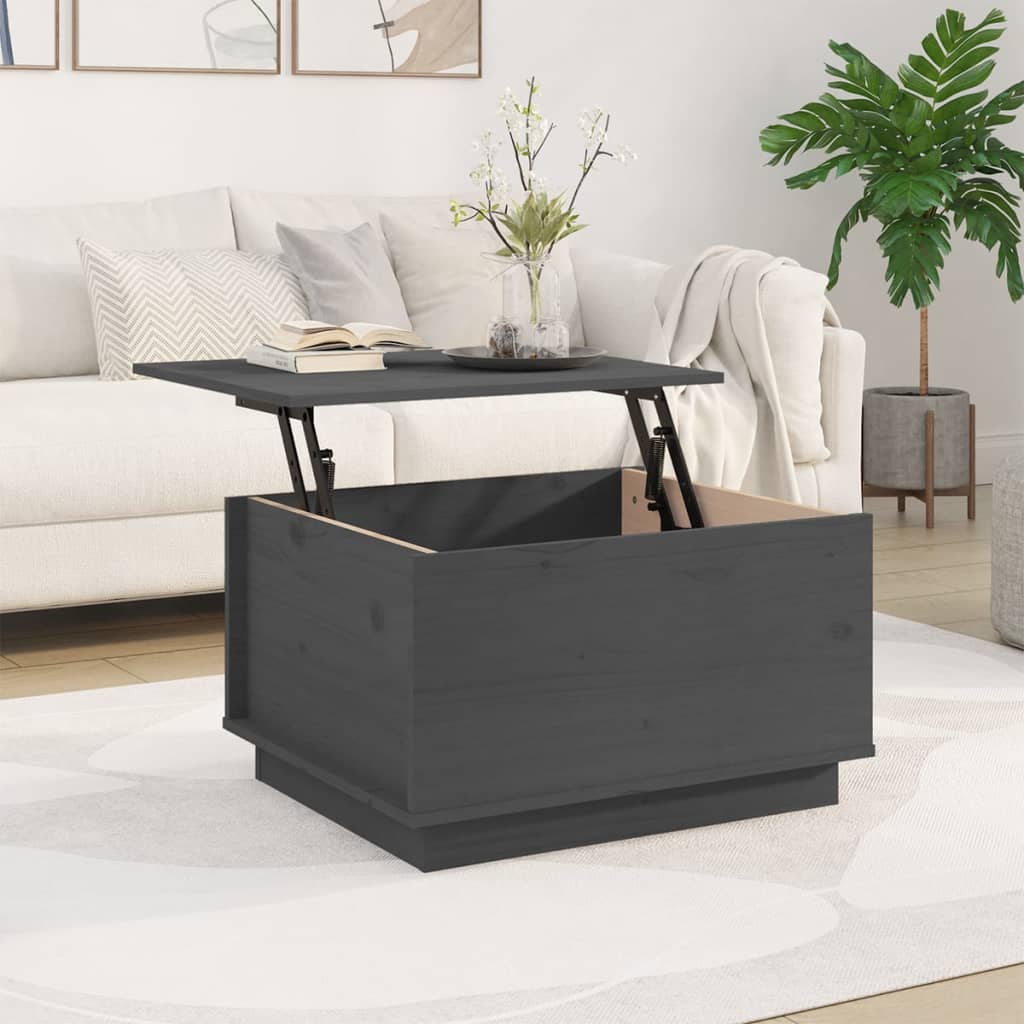 Mesa de centro 60x50x35 cm madeira de pinho maciça branco