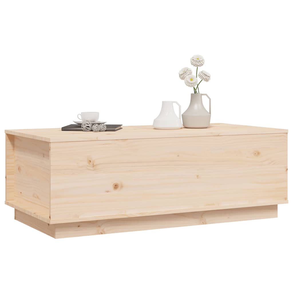 Mesa de centro 100x50x35 cm pinho maciço branco