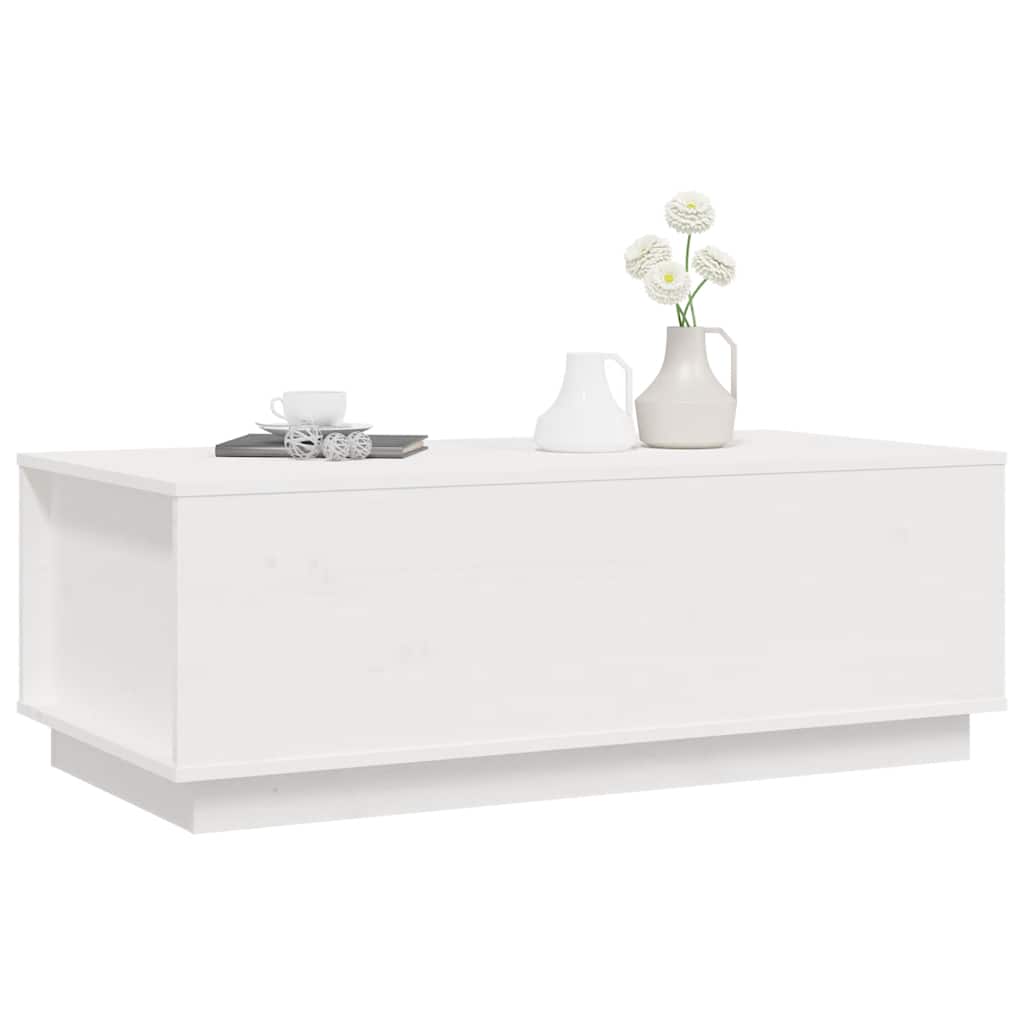 Mesa de centro 100x50x35 cm pinho maciço branco