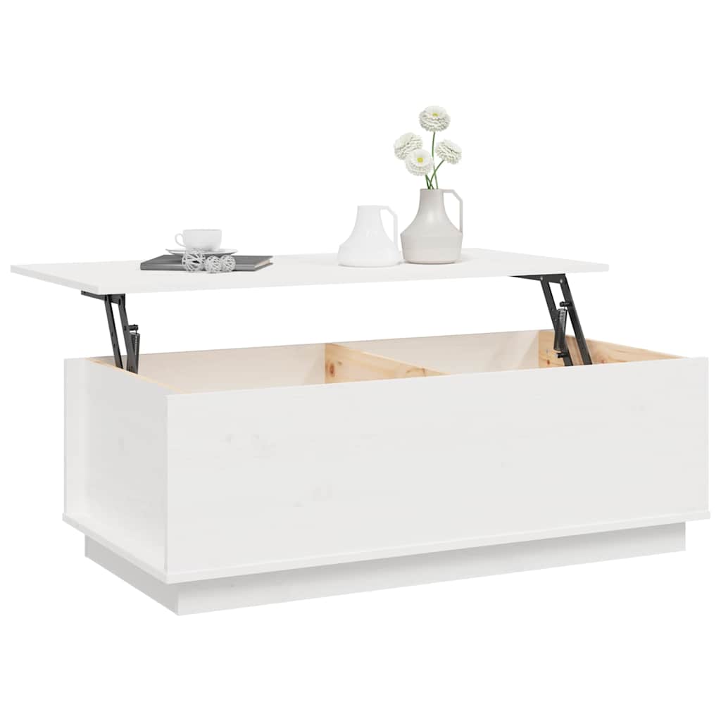 Mesa de centro 100x50x35 cm pinho maciço branco