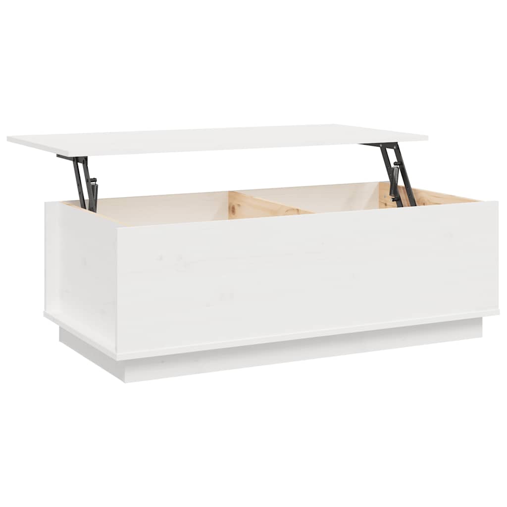 Mesa de centro 100x50x35 cm pinho maciço branco