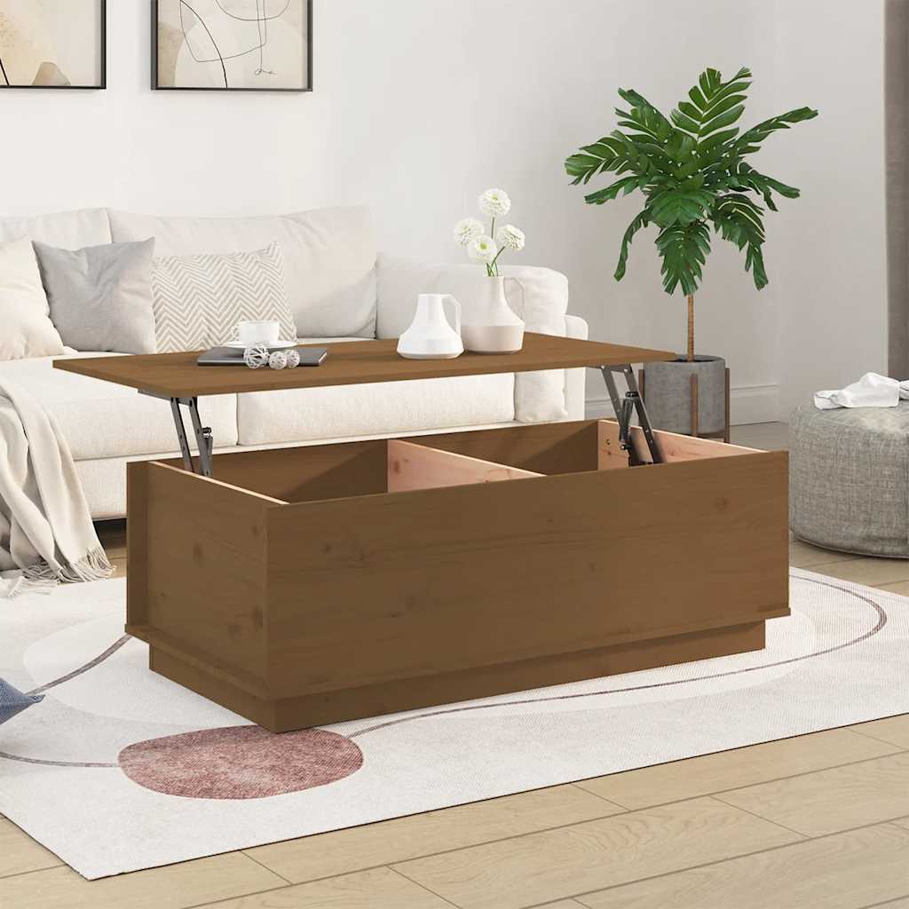Mesa de centro 100x50x35 cm pinho maciço branco