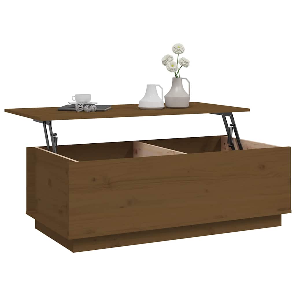 Mesa de centro 100x50x35 cm pinho maciço branco