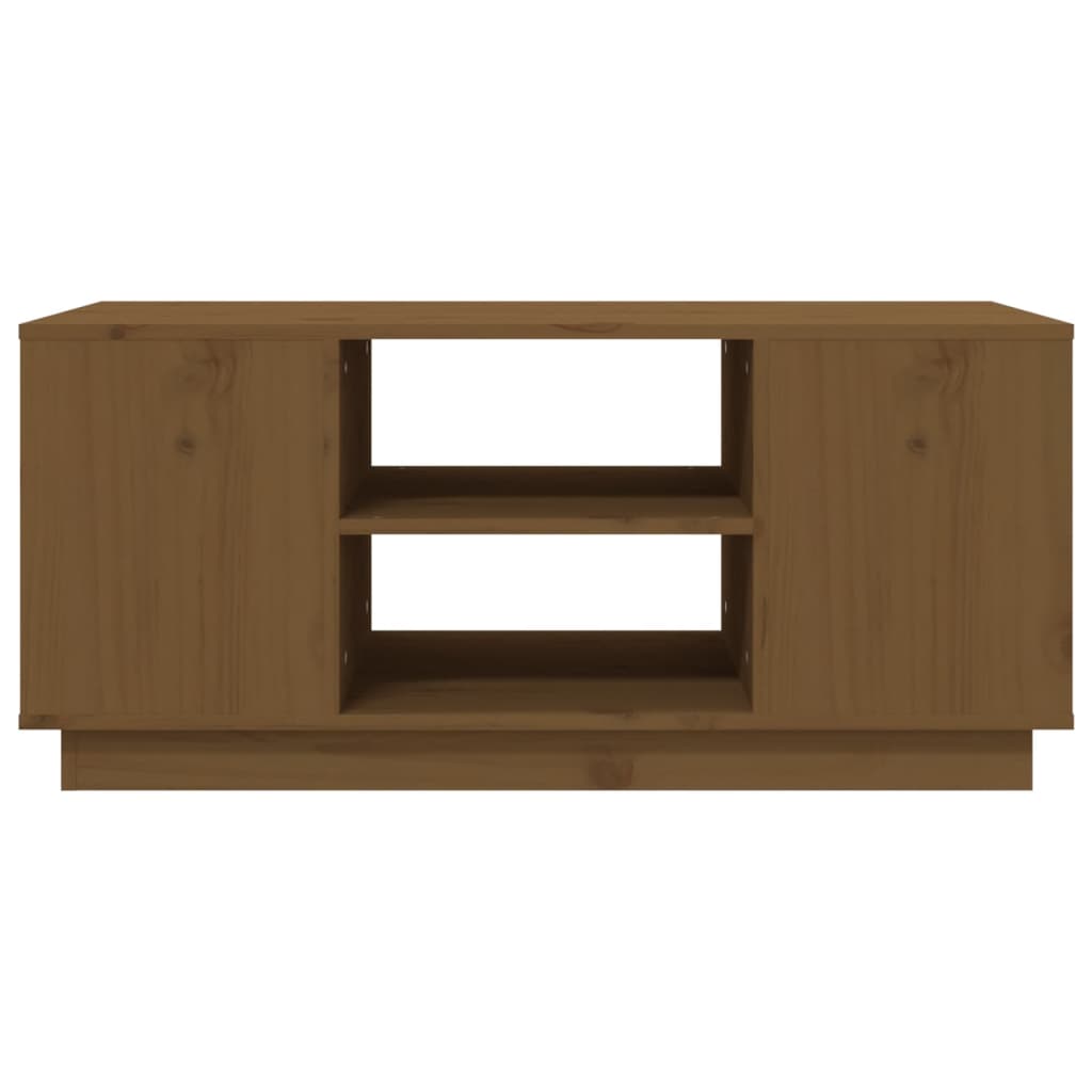 Mesa de centro 90x49x40,5 cm madeira de pinho maciça branco