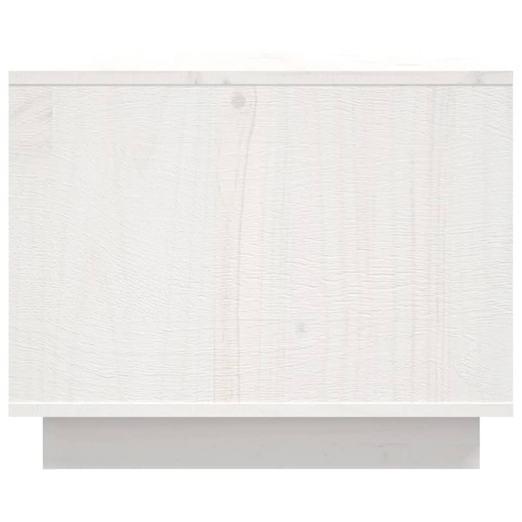 Mesa de centro 80x50x40 cm madeira de pinho maciça branco
