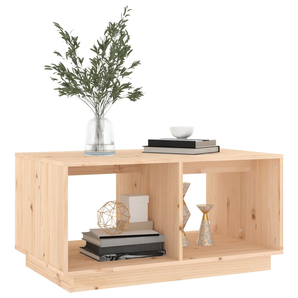 Mesa de centro 80x50x40 cm madeira de pinho maciça branco