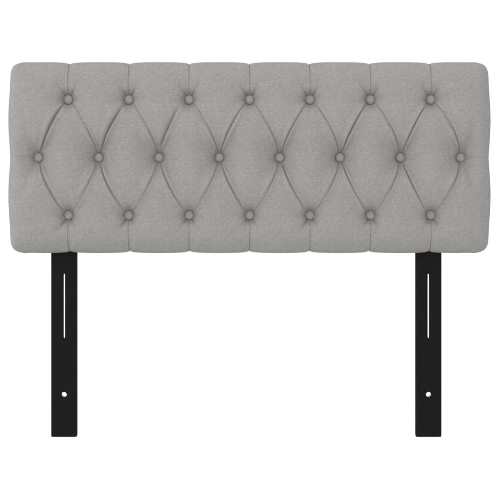 Cabeceira Cinza Claro 100x7x78/88 cm Tecido