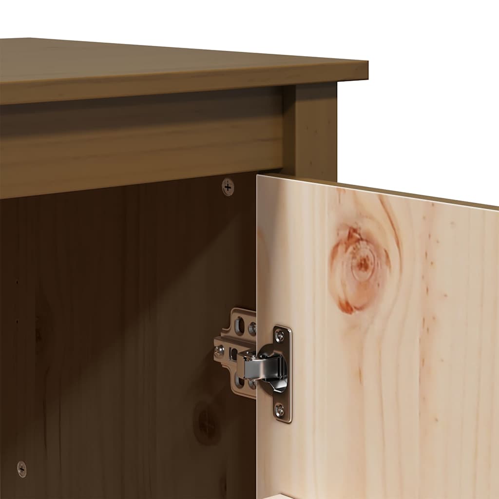 Aparador alto 83x41,5x100 cm madeira de pinho maciça branco