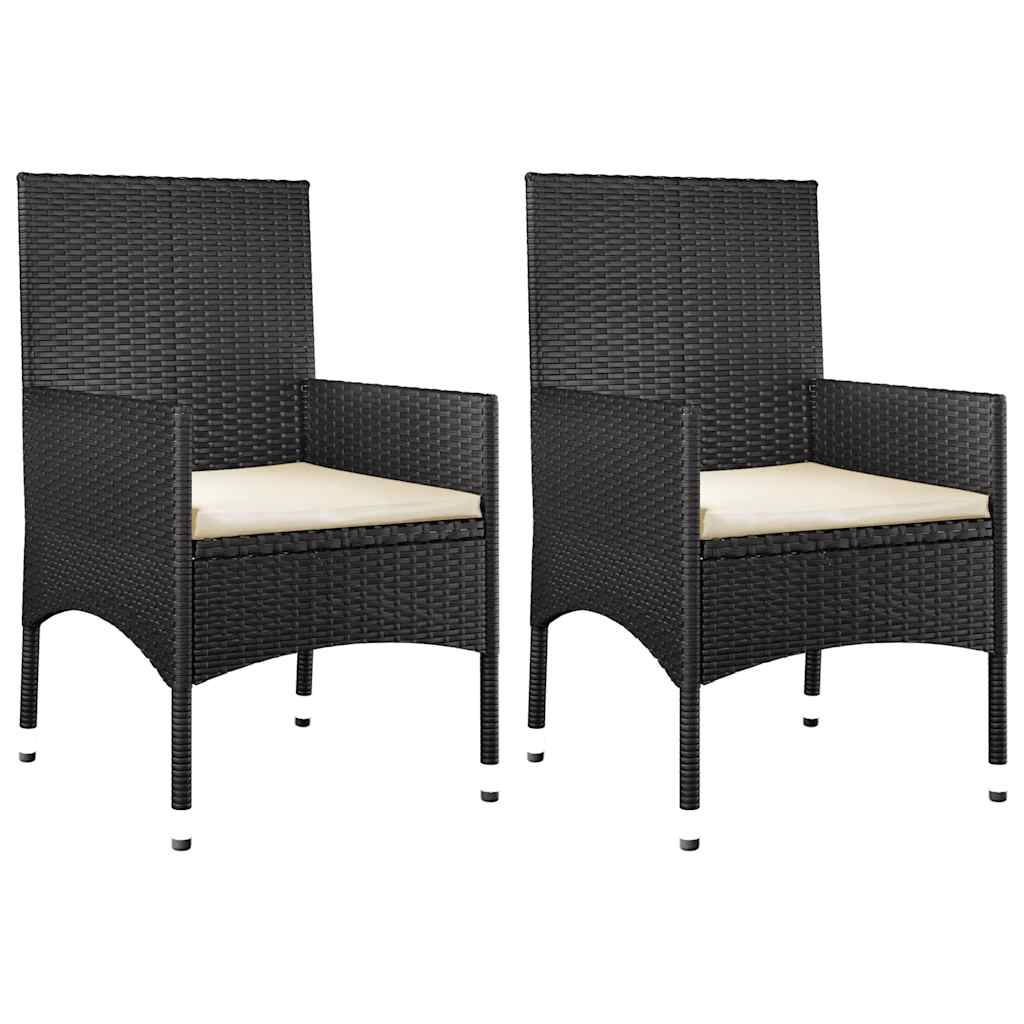4 pcs conjunto lounge de jardim c/ almofadões vime PE preto