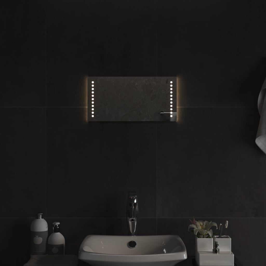 Espelho de casa de banho com luzes LED 20x40 cm