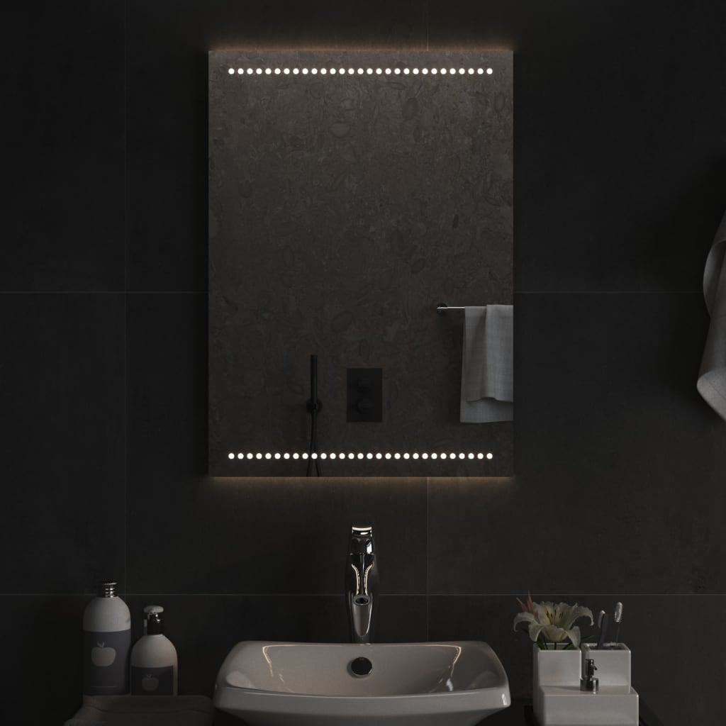 Espelho de casa de banho com luzes LED 50x70 cm