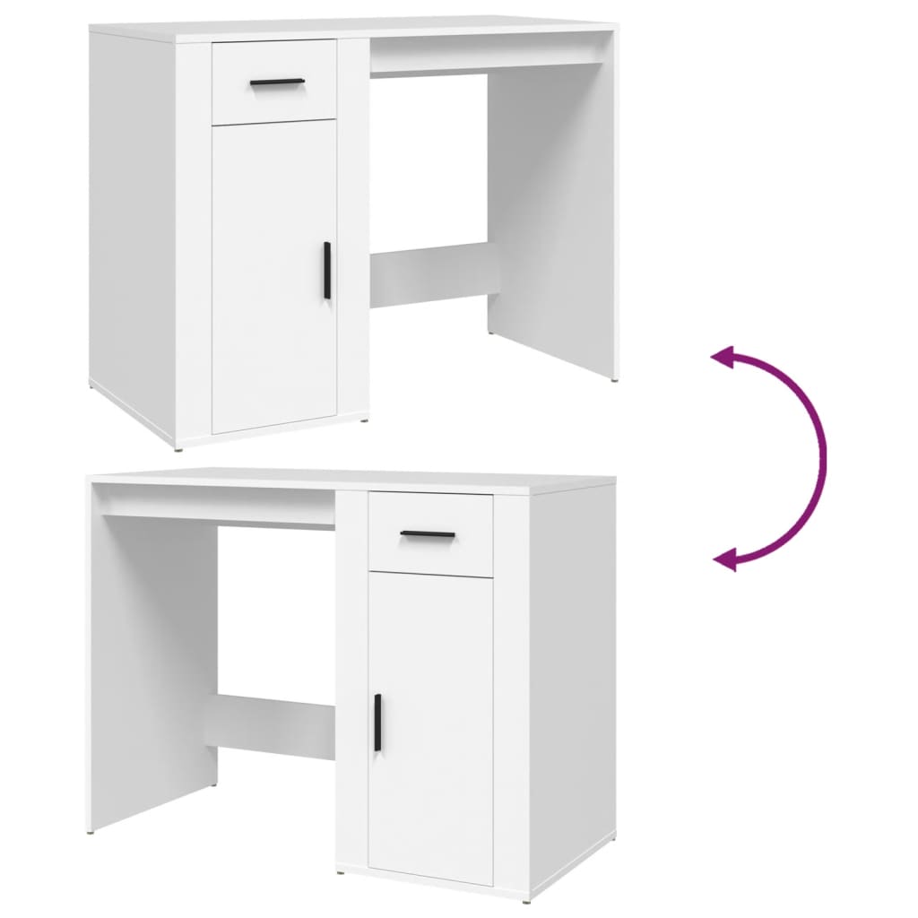 Secretária 100x49x75 cm derivados de madeira branco