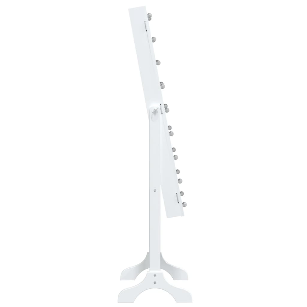 Espelho de pé com luzes LED 34x37x146 cm branco
