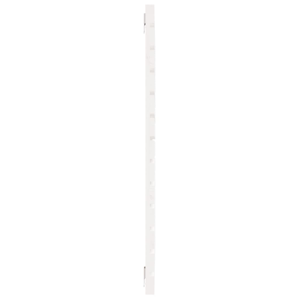 Cabeceira de parede 140x3x60 cm madeira de pinho maciça branco