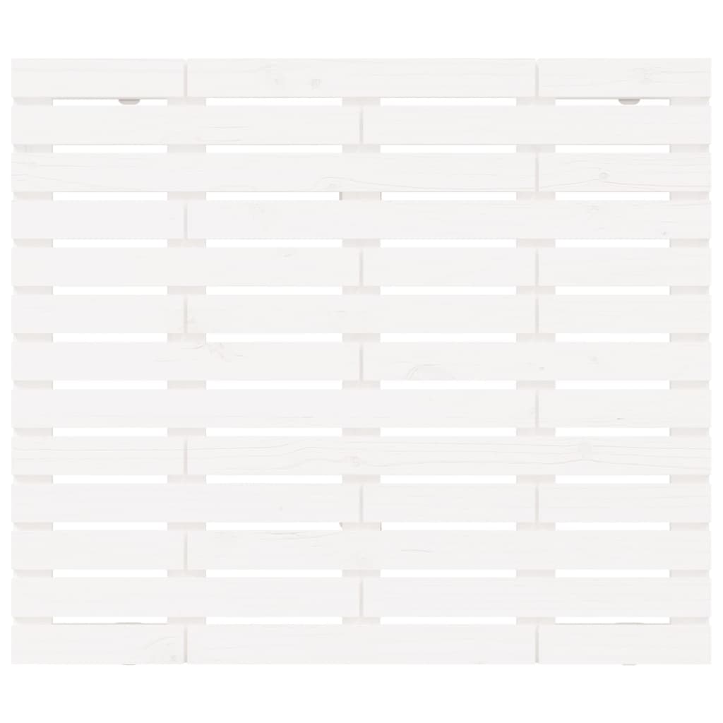 Cabeceira de parede 140x3x60 cm madeira de pinho maciça branco