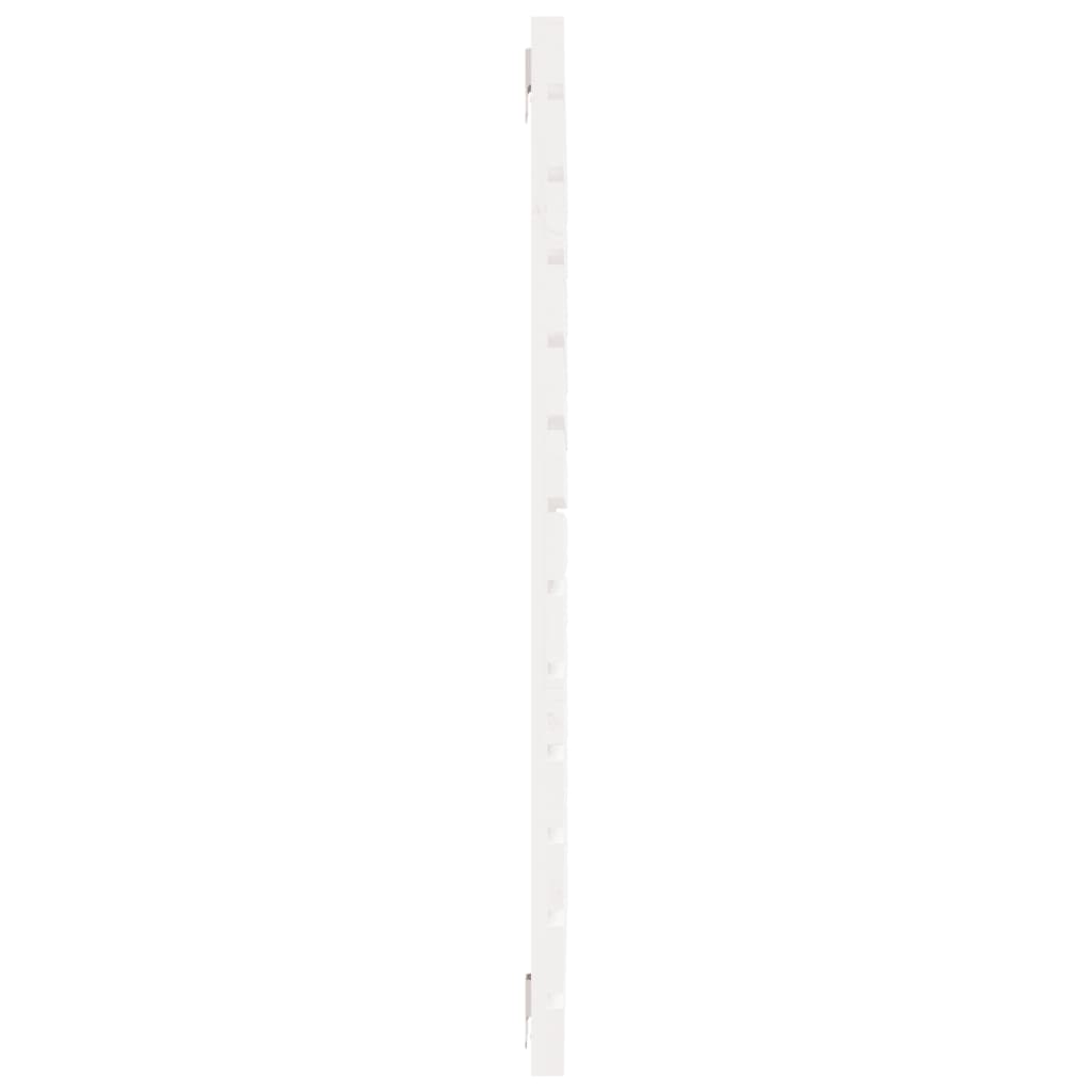 Cabeceira de parede 140x3x60 cm madeira de pinho maciça branco