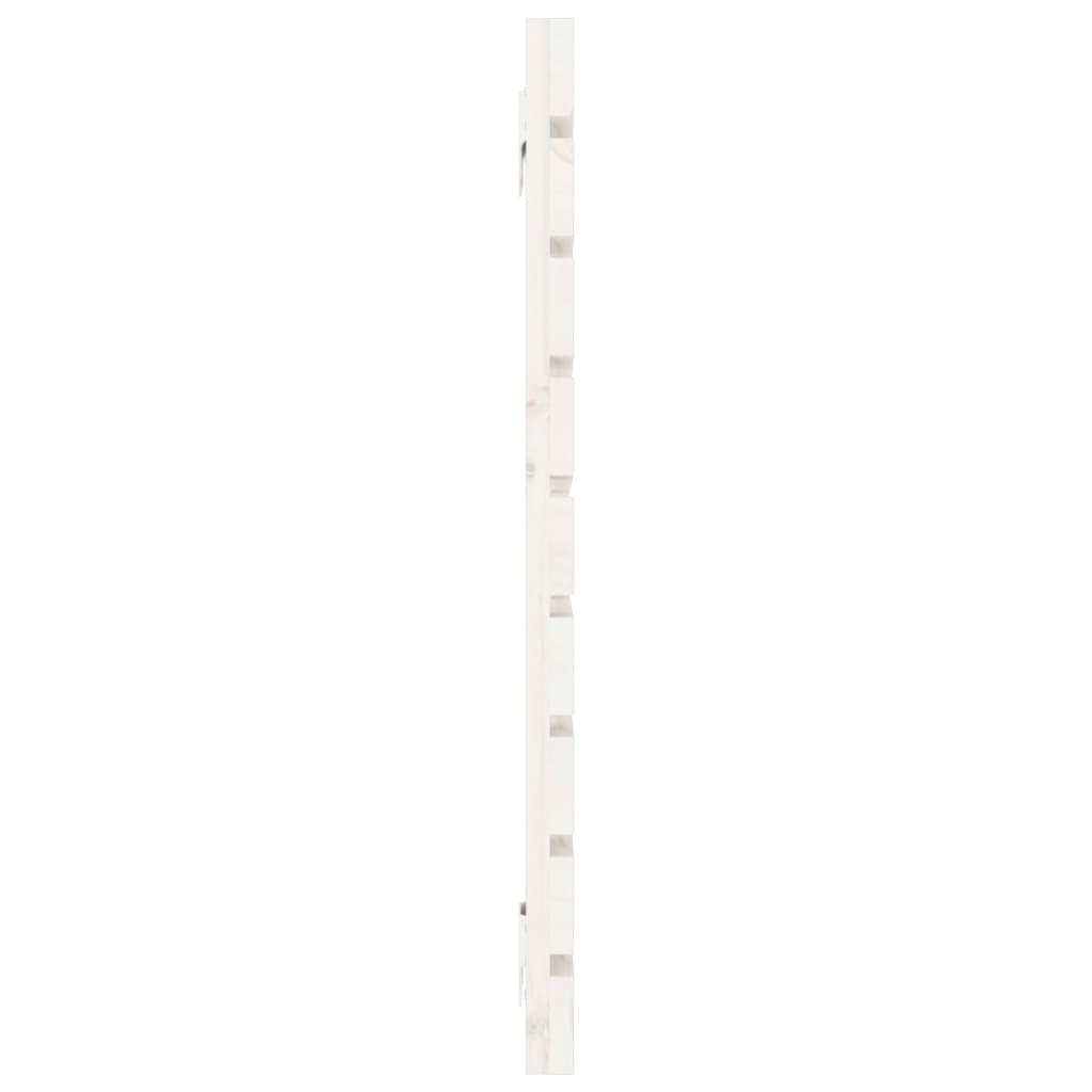 Cabeceira de parede 140x3x60 cm madeira de pinho maciça branco