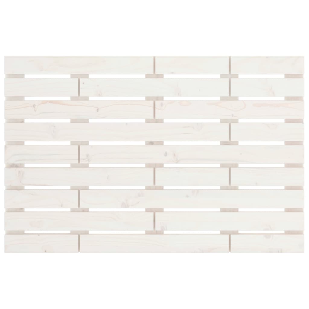 Cabeceira de parede 140x3x60 cm madeira de pinho maciça branco