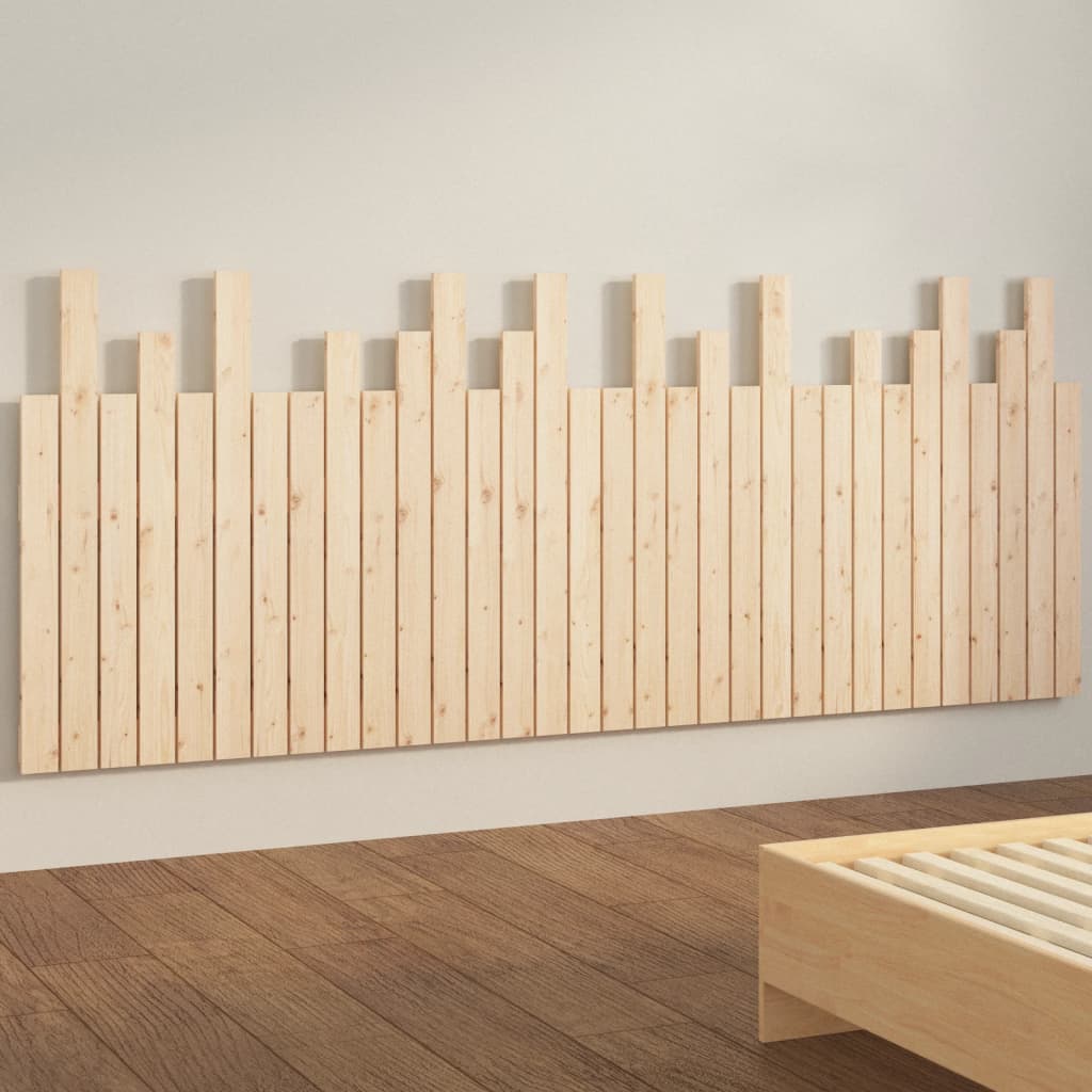 Cabeceira de parede 140x3x80 cm madeira de pinho maciça branco