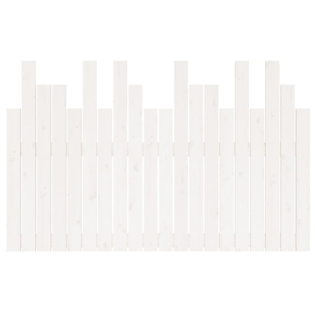 Cabeceira de parede 140x3x80 cm madeira de pinho maciça branco