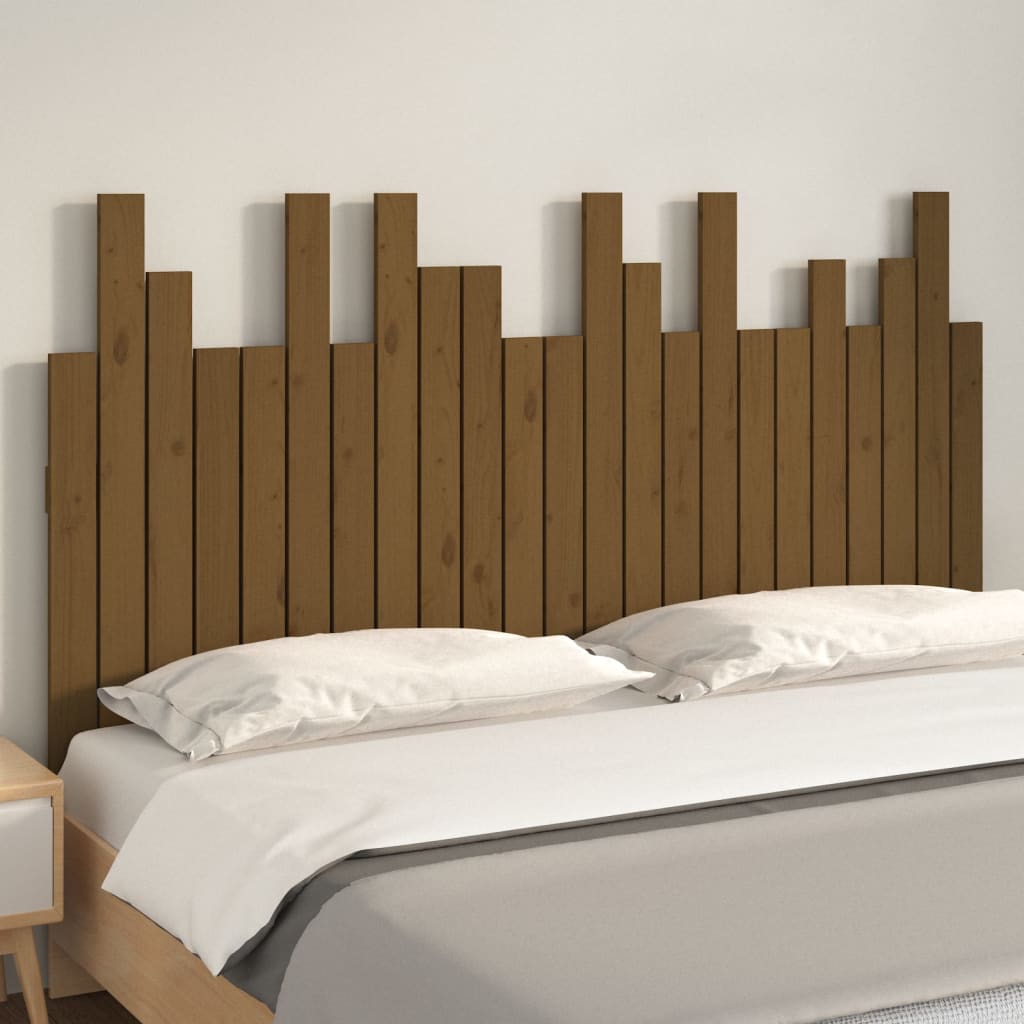 Cabeceira de parede 140x3x80 cm madeira de pinho maciça branco