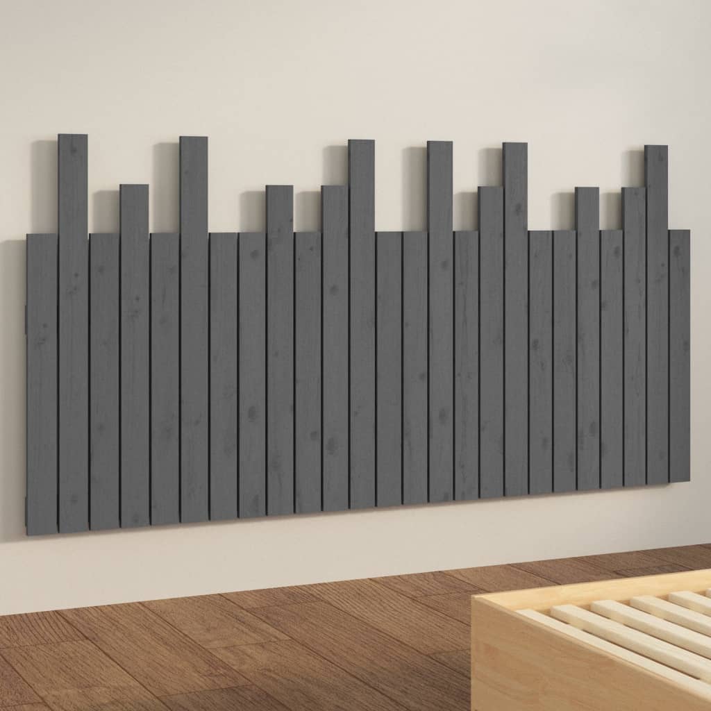 Cabeceira de parede 140x3x80 cm madeira de pinho maciça branco