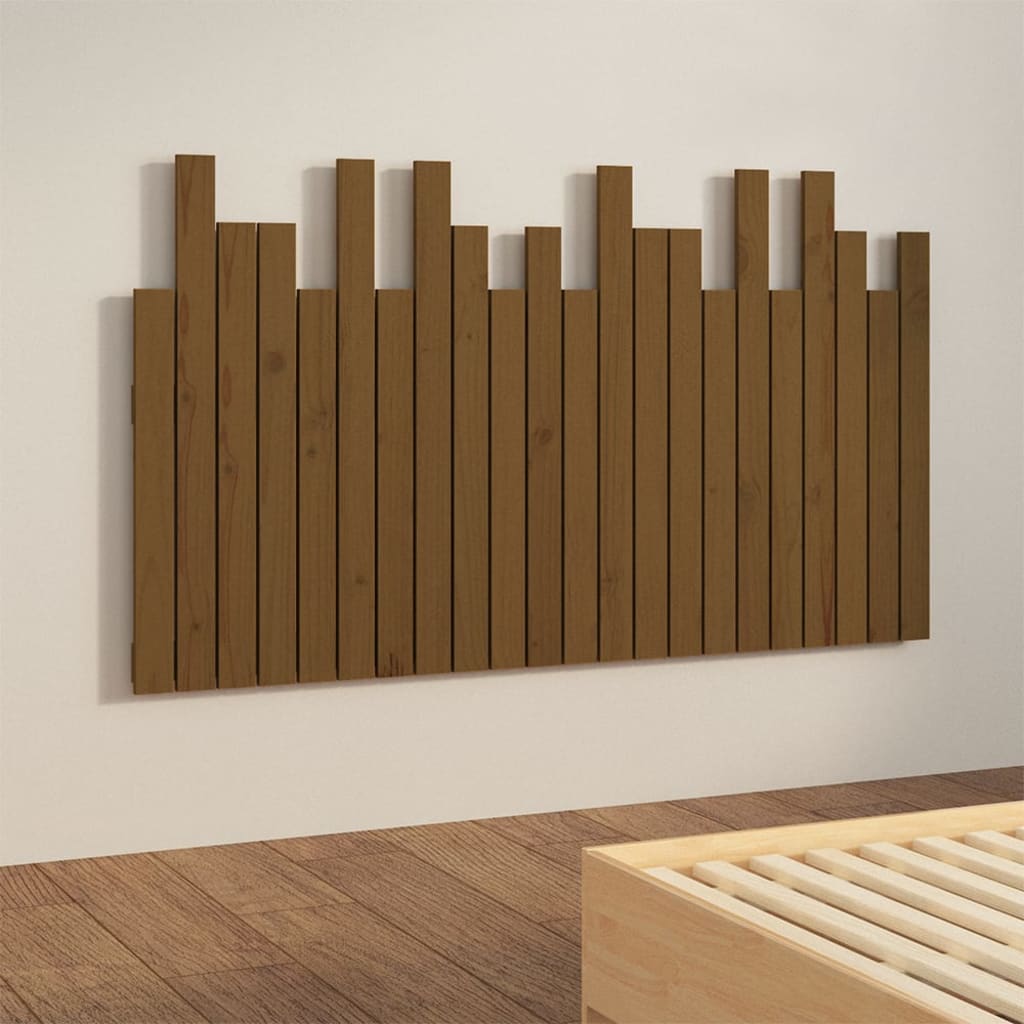 Cabeceira de parede 140x3x80 cm madeira de pinho maciça branco