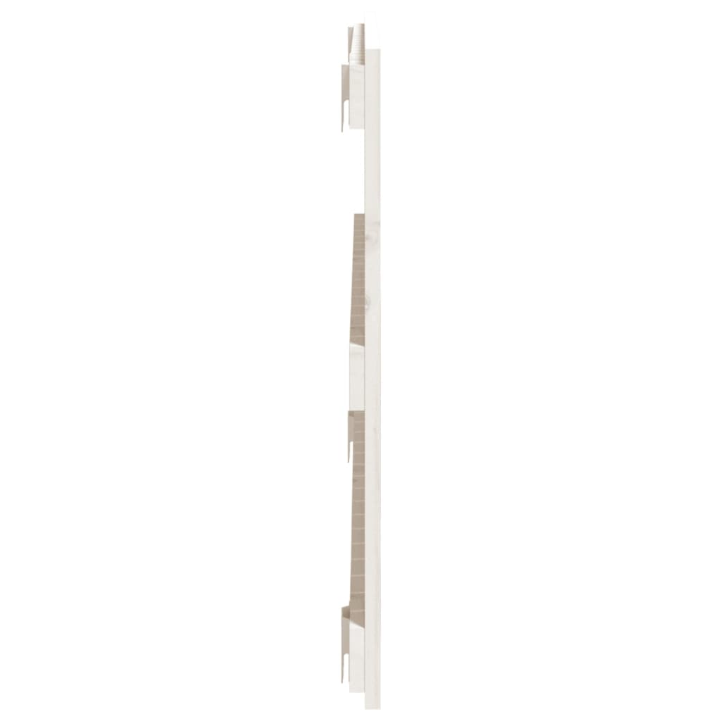 Cabeceira de parede 140x3x60 cm madeira de pinho maciça branco