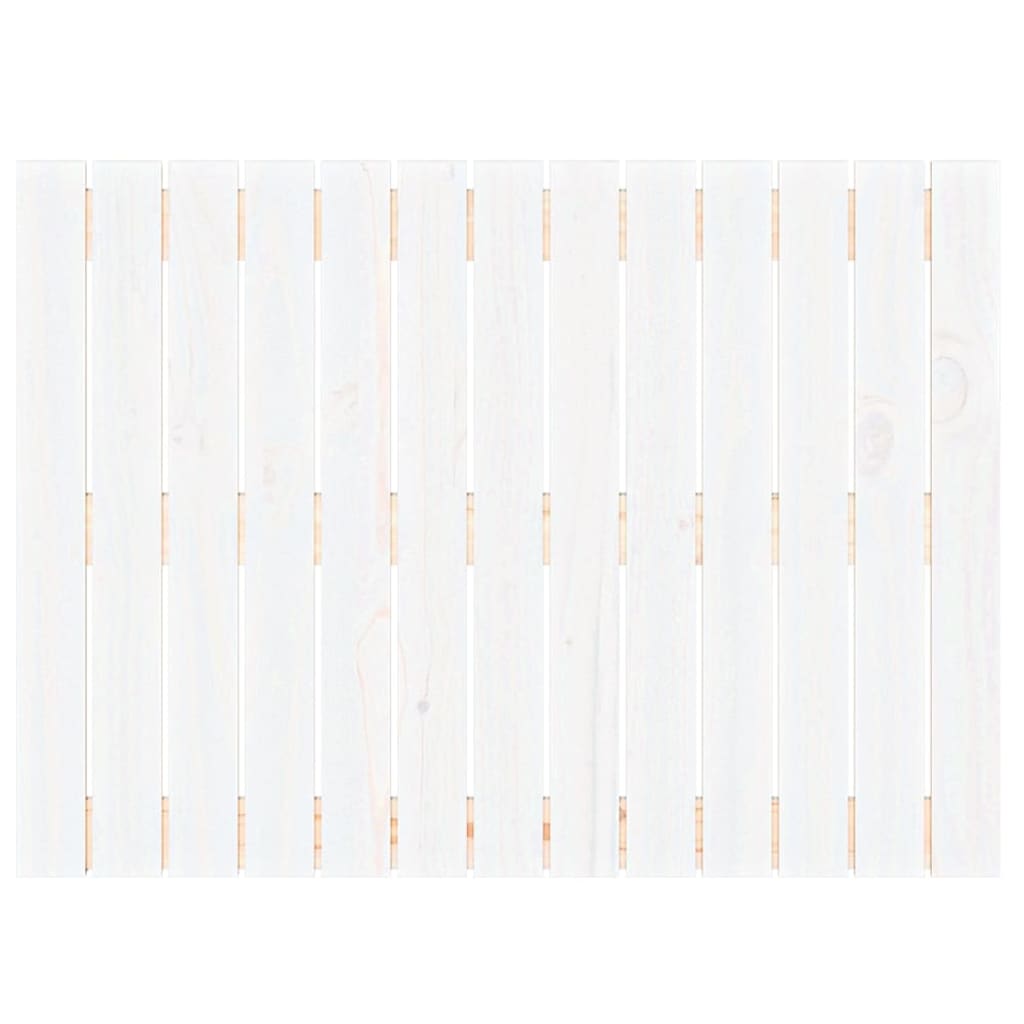 Cabeceira de parede 140x3x60 cm madeira de pinho maciça branco