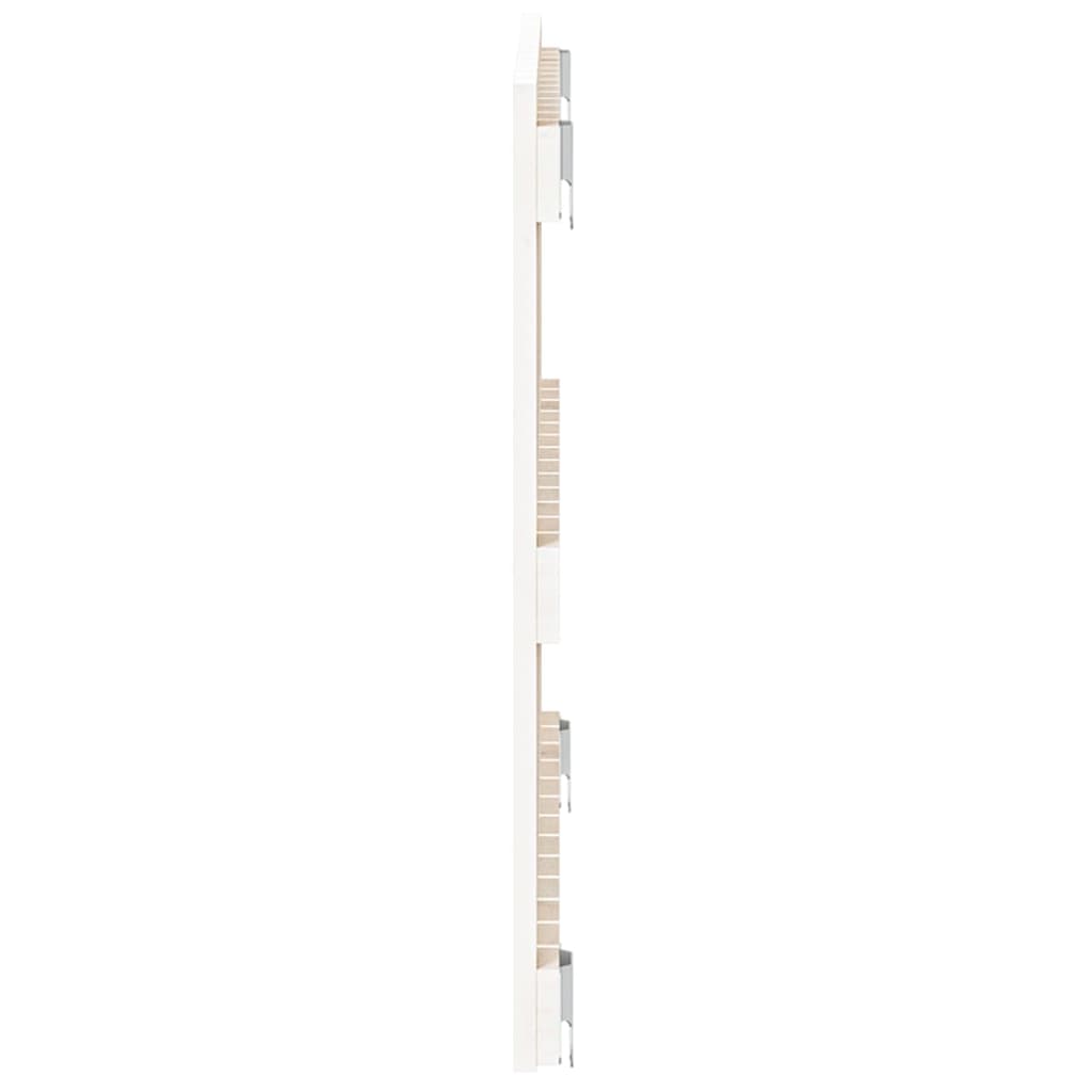 Cabeceira de parede 140x3x60 cm madeira de pinho maciça branco