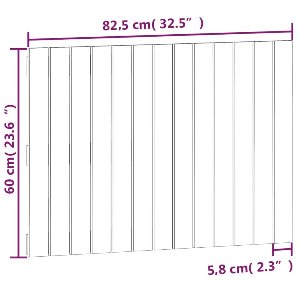 Cabeceira de parede 140x3x60 cm madeira de pinho maciça branco