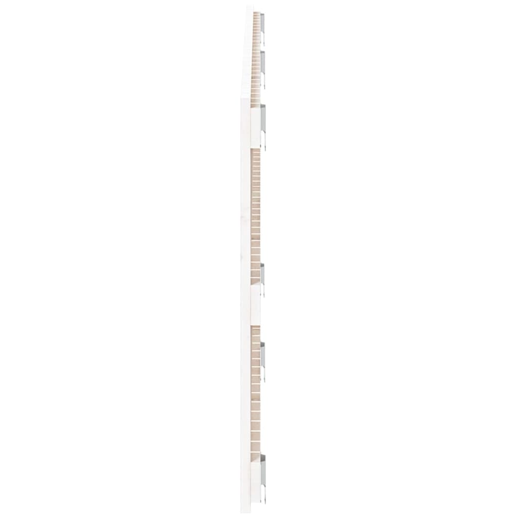 Cabeceira de parede 140x3x60 cm madeira de pinho maciça branco