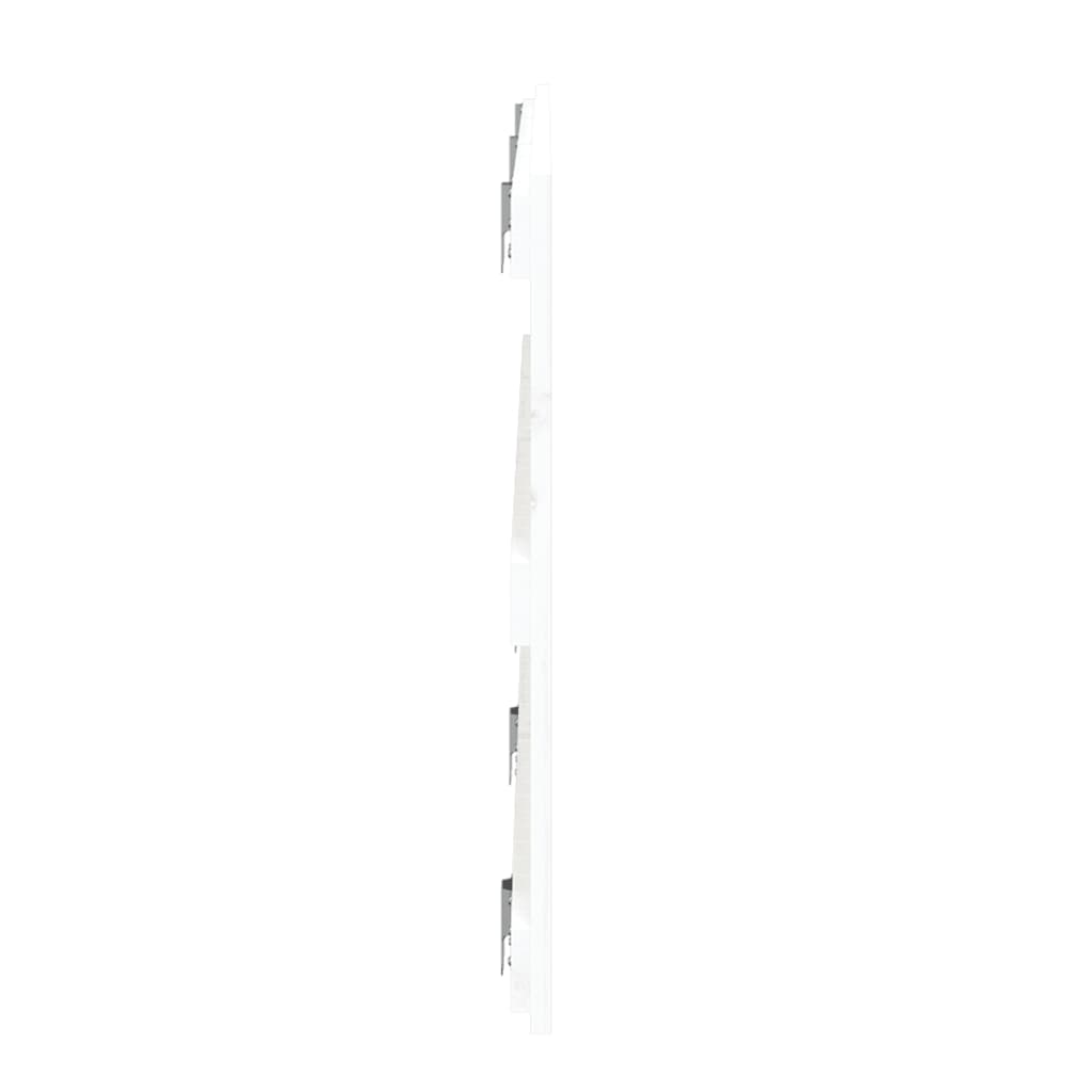 Cabeceira de parede 140x3x60 cm madeira de pinho maciça branco