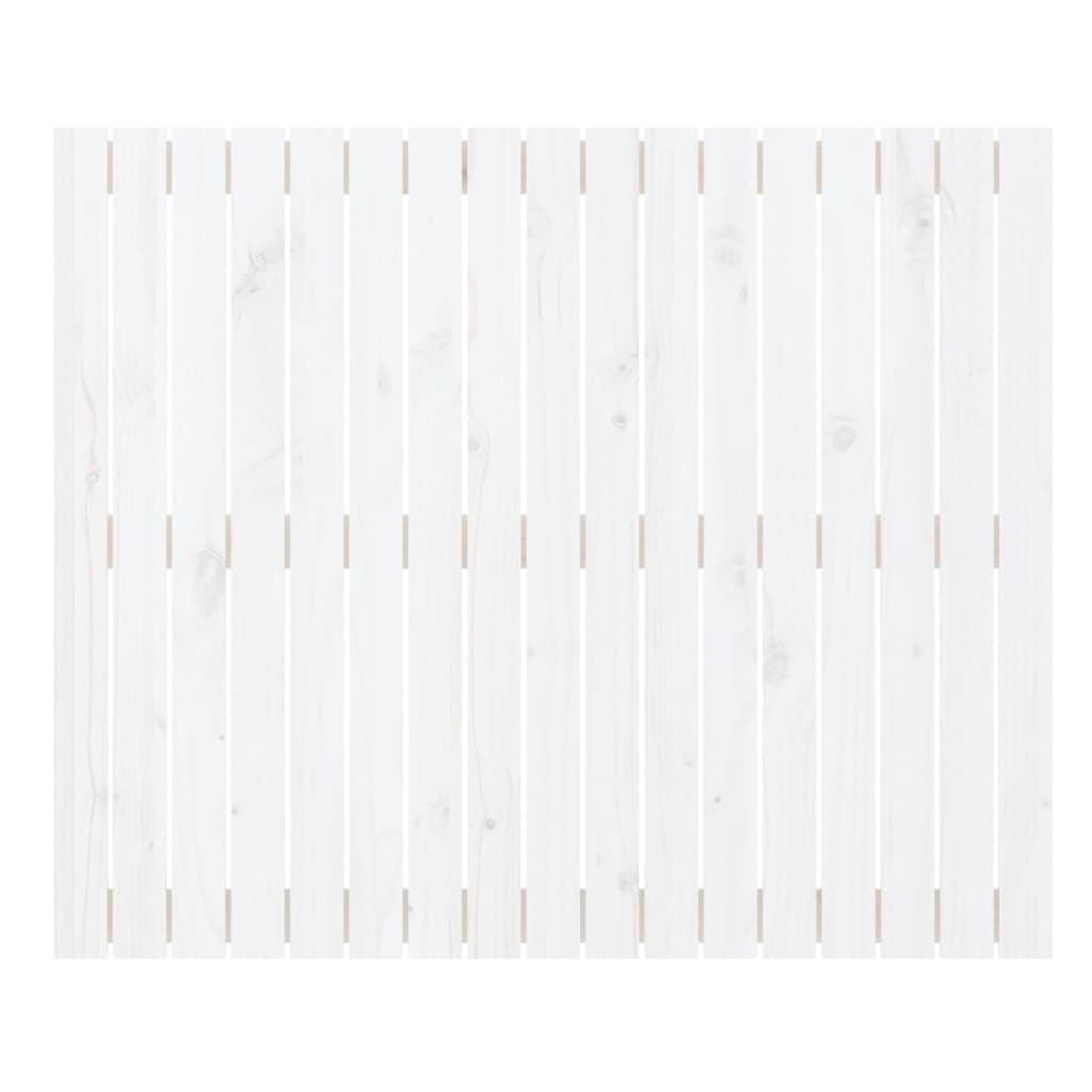 Cabeceira de parede 140x3x60 cm madeira de pinho maciça branco