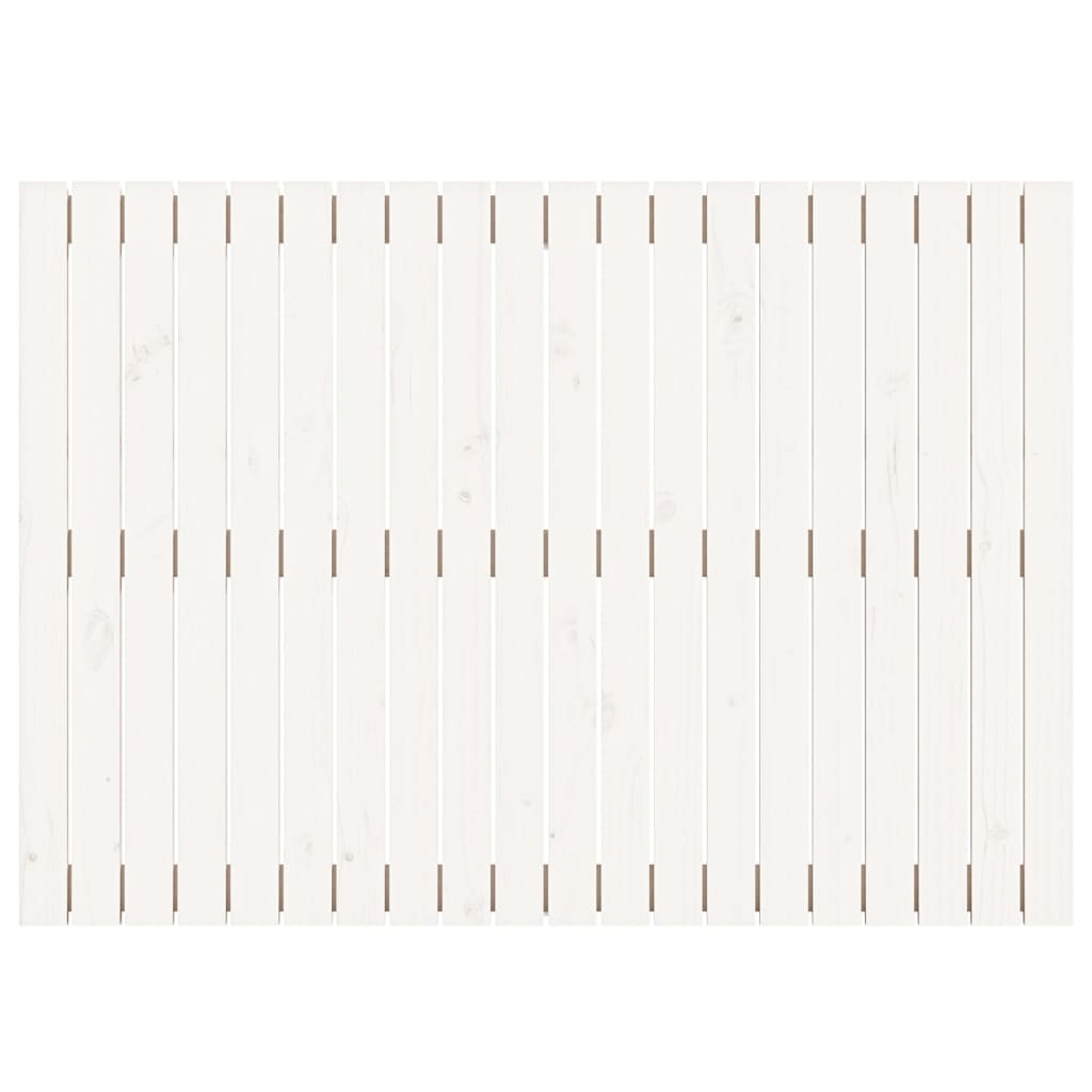 Cabeceira de parede 140x3x60 cm madeira de pinho maciça branco