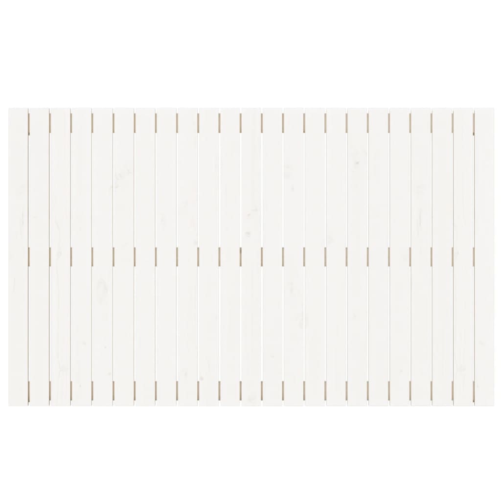 Cabeceira de parede 140x3x60 cm madeira de pinho maciça branco