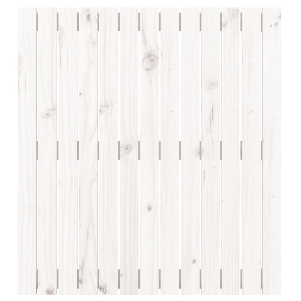 Cabeceira de parede 140x3x60 cm madeira de pinho maciça branco