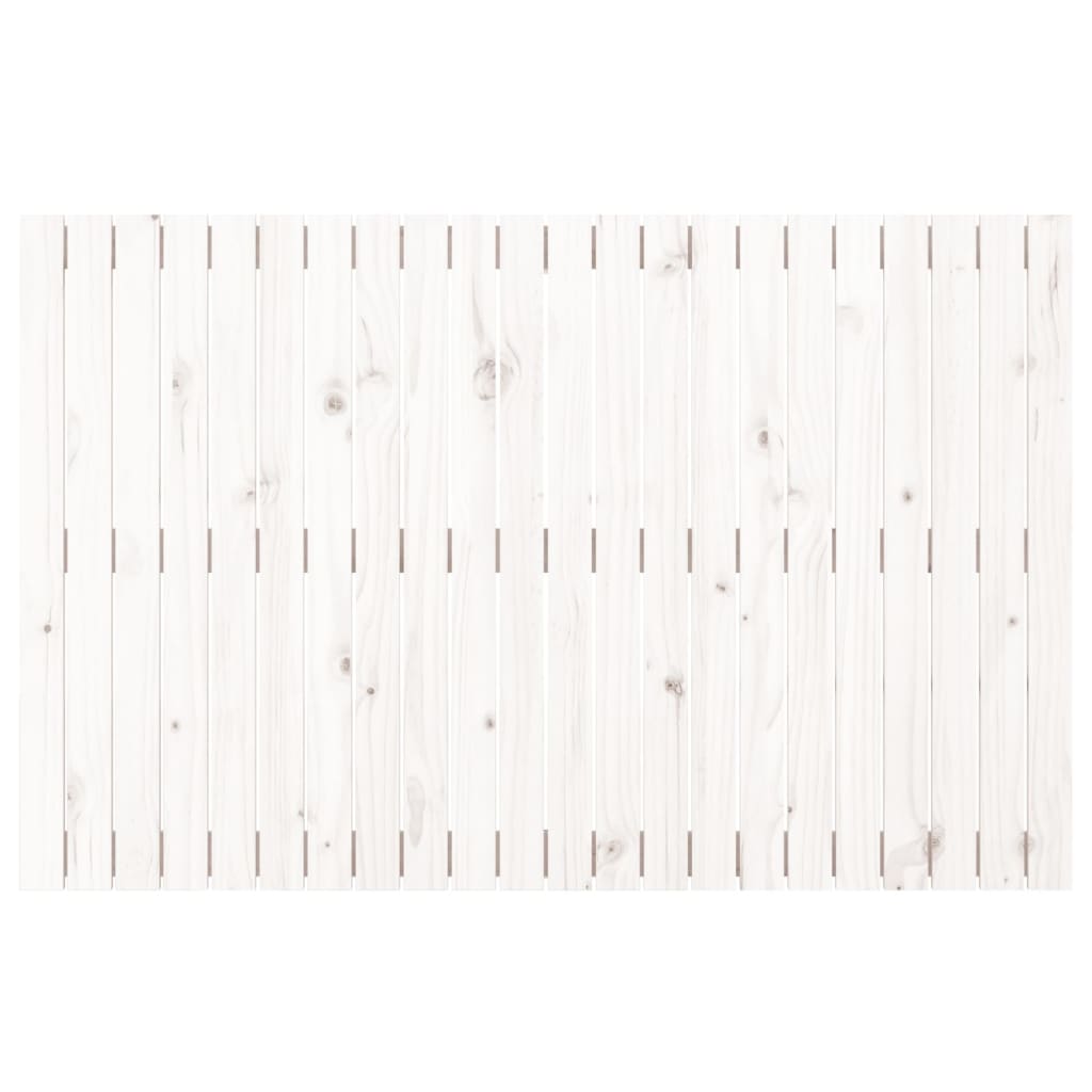 Cabeceira de parede 140x3x60 cm madeira de pinho maciça branco