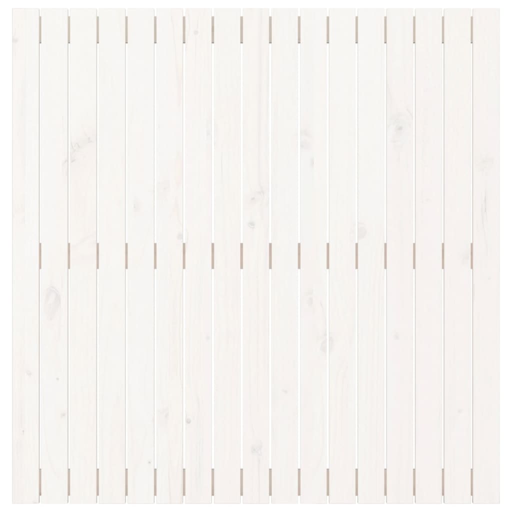 Cabeceira de parede 140x3x60 cm madeira de pinho maciça branco