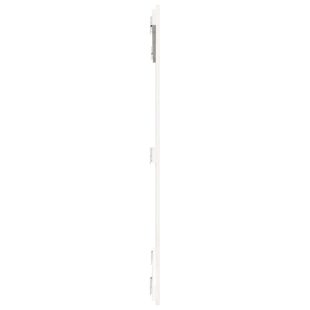 Cabeceira de parede 140x3x60 cm madeira de pinho maciça branco