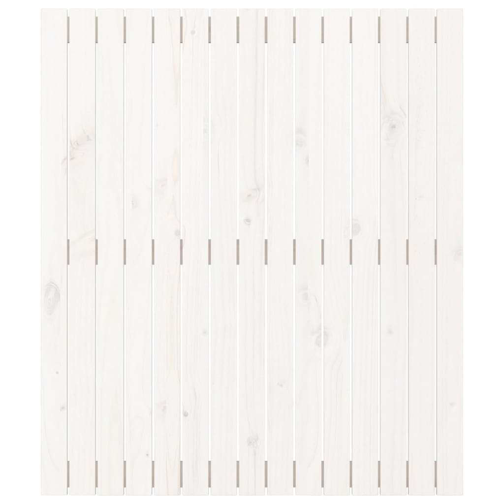 Cabeceira de parede 140x3x60 cm madeira de pinho maciça branco