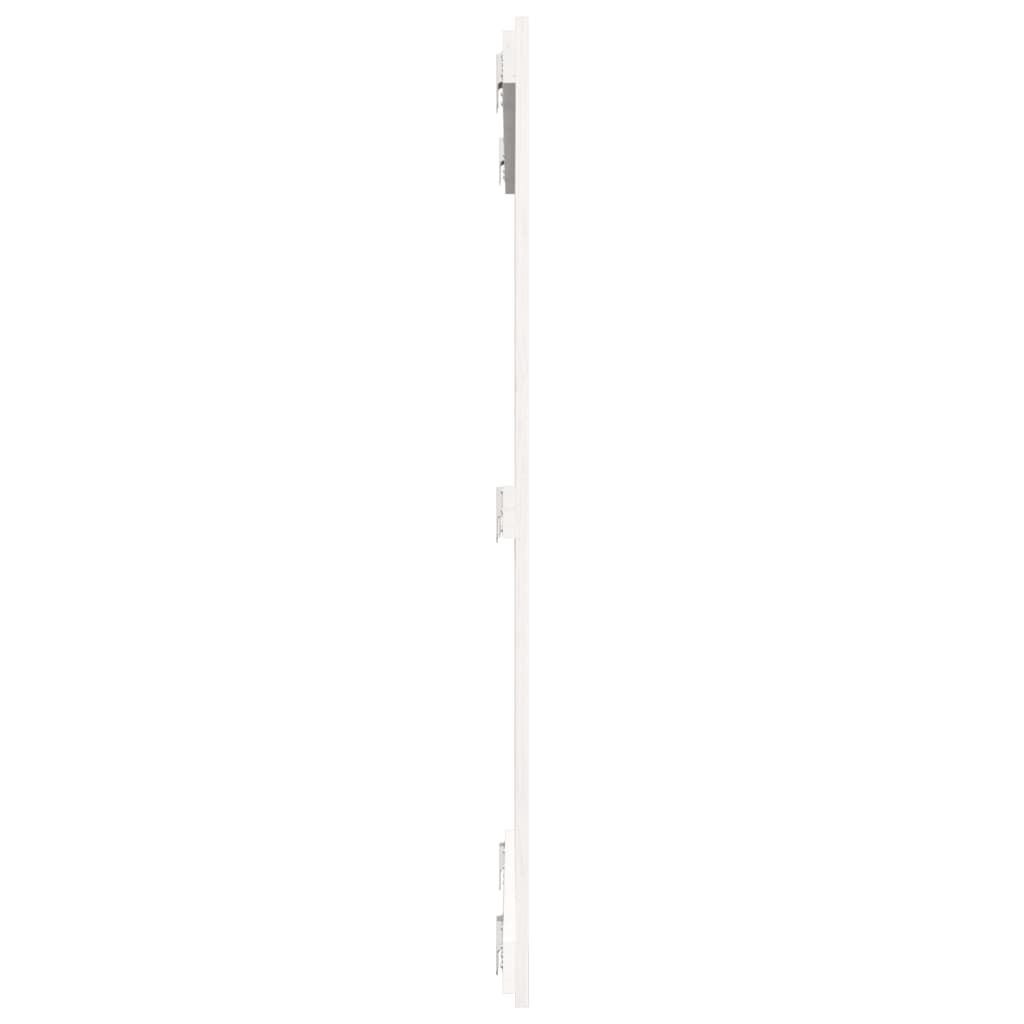 Cabeceira de parede 140x3x60 cm madeira de pinho maciça branco