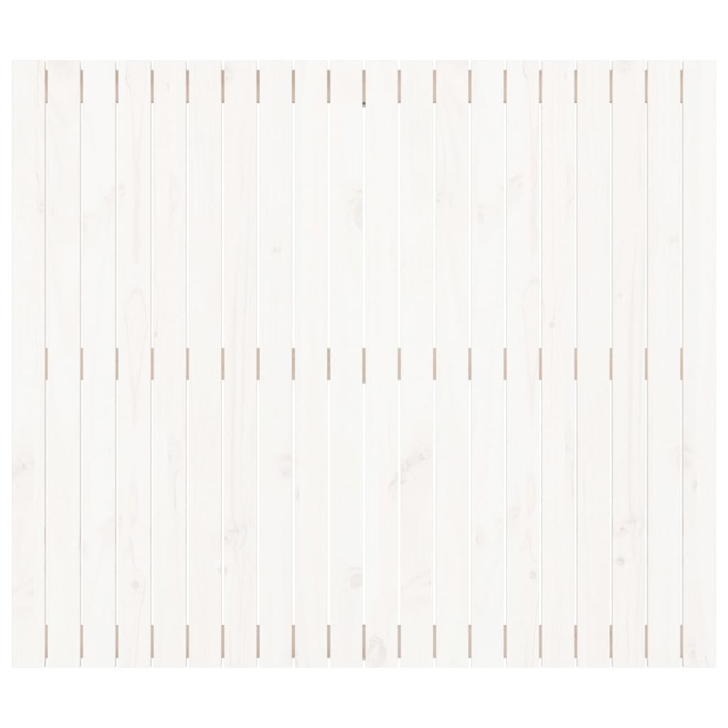 Cabeceira de parede 140x3x60 cm madeira de pinho maciça branco