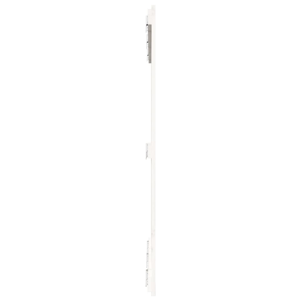 Cabeceira de parede 140x3x60 cm madeira de pinho maciça branco