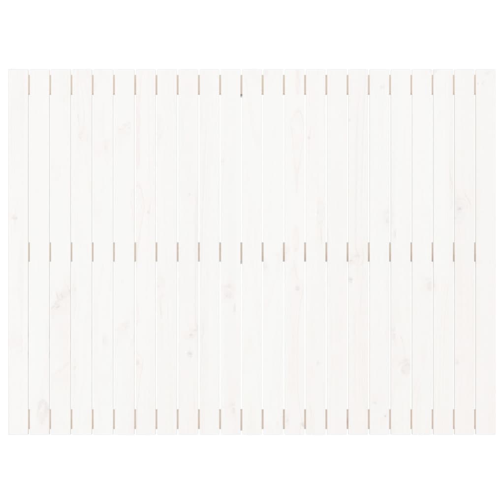 Cabeceira de parede 140x3x60 cm madeira de pinho maciça branco