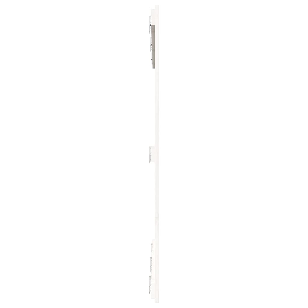 Cabeceira de parede 140x3x60 cm madeira de pinho maciça branco