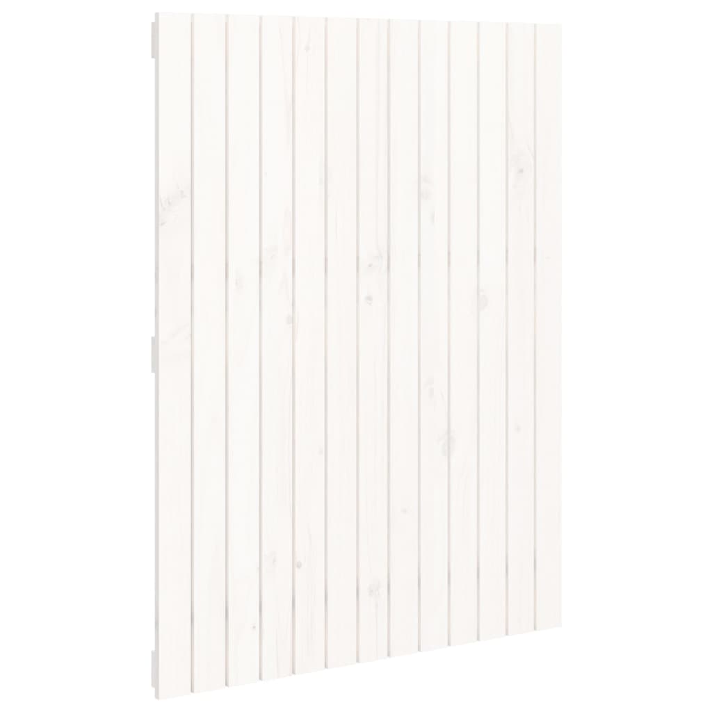 Cabeceira de parede 140x3x60 cm madeira de pinho maciça branco