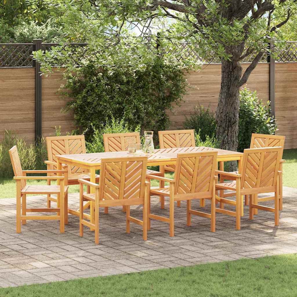 Cadeiras de Jantar de Jardim 8 pcs Castanho 59 x 62.5 x 89 cm