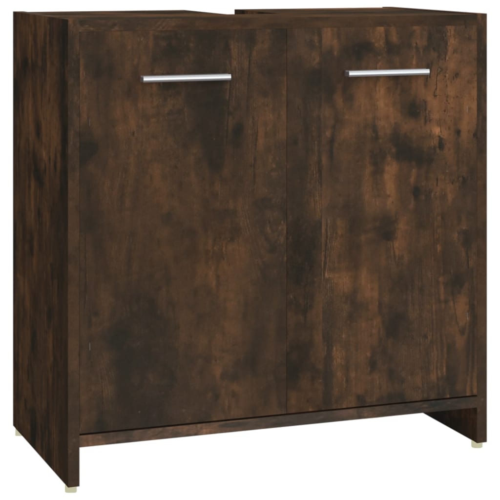 4pcs conjunto de móveis WC derivados de madeira carvalho fumado