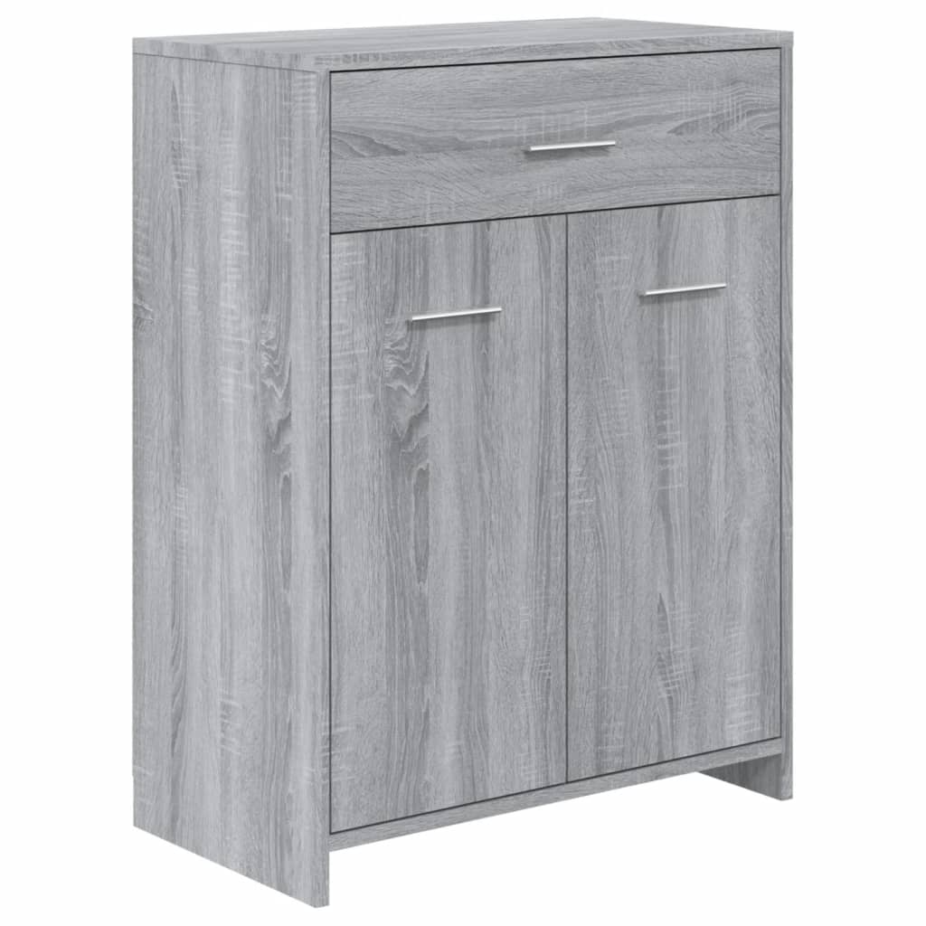 4 pcs Conjunto móveis casa de banho madeira proc. cinza sonoma